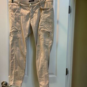 White House Black Market Tan Ankle Cropped Jeans